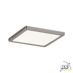 LED Einbau-Panell AREO DIM, IP44/20, eckig, 12cm / DA 10.5cm, 8W 3000K 418lm, dimmbar (stufenlos R+C), nickel matt