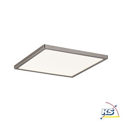 LED Einbau-Panell AREO ON-OFF, IP23, eckig, 18x18cm / DA 15.5cm, 13W 3000K 770lm, schaltbar, nickel matt