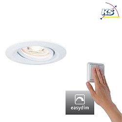 Recessed spot LED NOVA MINI PLUS with LED Module, IP23, swivelling, 230V, 4.2W 2700K 300lm 38, dimmable, white matt