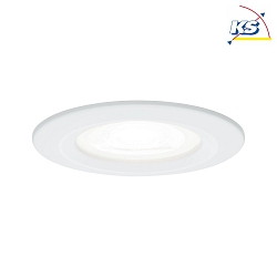 Recessed spot LED NOVA, IP44, fixed, 230V, incl. GU10 6.5W 4000K 450lm 36, white matt