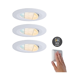 Luce da incasso HOMESPA CALLA WHITESWITCH LED girevole, Set di 3 IP65, Bianco  5,5W 360lm 2700K 100 100 CRI >80