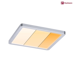 LED Einbau-Panel AREO VariFit DTW, IP44/20, eckig, 17.5cm, 15W 4000/3000/2000K 1200lm, Dim-to-Warm (3-stufig), chrom matt