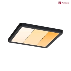LED Einbau-Panel AREO VariFit DTW, IP44/20, eckig, 17.5cm, 15W 4000/3000/2000K 1200lm, Dim-to-Warm (3-stufig), schwarz matt