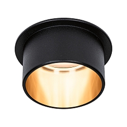 LED Einbauleuchte GIL Coin 3StepDim, IP44, rund, starr, 230V, 6W 2700K 470lm, 3step dimmbar, Schwarz matt / Gold