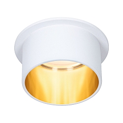 LED Einbauleuchte GIL Coin 3StepDim, IP44, rund, starr, 230V, 6W 2700K 470lm, 3step dimmbar, Wei matt / Gold