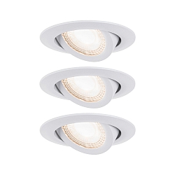 Luce da incasso girevole, Set di 3 IP20, chiaro, Bianco opaco  18W 450lm 3000K CRI >80