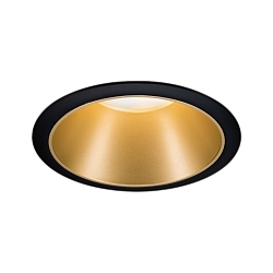 Luce da incasso COLE rotondo, rigido, indietro GU10 IP23, Oro, Nero opaco dimmerabile CRI >80