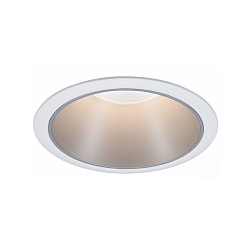 Luce da incasso COLE rotondo, rigido, indietro GU10 IP23, Argento, Bianco opaco dimmerabile CRI >80