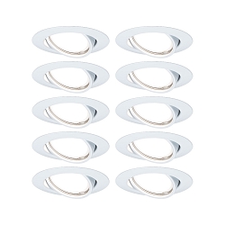 Luce da incasso BASE girevole, Set di 10 GU10 IP20, Bianco dimmerabile CRI >80