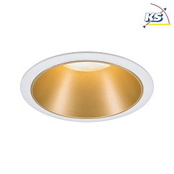 Lumire encastre COLE COIN LED rigide IP44, or mat, blanche gradable 6,5W 460lm 2700K 100 100 CRI >80