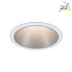 Lumire encastre COLE COIN LED rigide IP44, argent, blanche gradable 6,5W 460lm 2700K 100 100 CRI >80