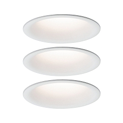 3er-Set LED Einbauleuchten-Set CYMBAL COIN, IP44, starr, blendfrei, 230V , 6.8W 2700K 530lm 38, Wei matt