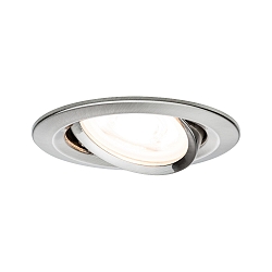 LED Einbauleuchten-Set NOVA, IP23, rund,  8.4cm, schwenkbar, 230V, inkl. GU10 6.5W 2700K 460lm 38, Eisen gebrstet