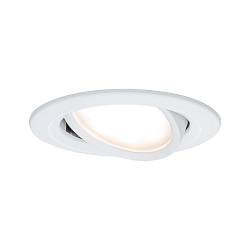 LED Einbauleuchten-Set NOVA COIN, IP23, rund,  8.4cm, schwenkbar, 230V, inkl. Modul 6.5W 2700K 460lm 100, Wei matt