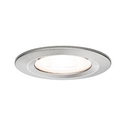 LED Einbauleuchten-Set NOVA, IP23, rund,  8.4cm, starr, inkl. GU10 6.5W 2700K 460lm 38, 3step dimmbar, Eisen gebrstet