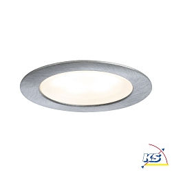 LED Furniture recessed luminaire MINI Set, round, 5x0,4W, 2700K, 3,6VA, 230V/12V, 35mm, brushed iron