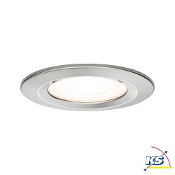 Paulmann Recessed luminaire Nova, IP44, round, set of 1, excl. lamp, max. 35W, GU10, iron