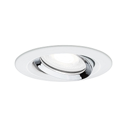 outdoor recessed luminaire NOVA PLUS round, swivelling GU10 IP65, chrome, white matt dimmable