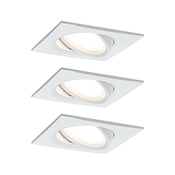 outdoor recessed luminaire NOVA PLUS COIN square, swivelling, set of 3 Coin IP23, white matt dimmable