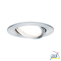 1er-Set LED Einbauleuchte NOVA PLUS COIN, IP44, rund, 6.8W 2700K 425lm, dimmbar, schwenkbar, Alu gedreht