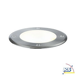 PLUG & SHINE Bodeneinbauleuchte, IP67, 24V, 6W, schwenkbar, Silber, 3000K 609lm, 20 Schwenkbereich