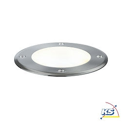 PLUG & SHINE Bodeneinbauleuchte, IP67, 24V, 6W, schwenkbar, Silber, 3000K 609lm, 38 Schwenkbereich