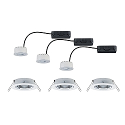 Paulmann Recessed luminaire LED Reflector Coin, 6,8W, set of 3 dimmable and swiveling