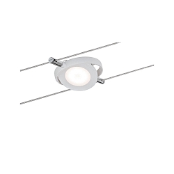 LED Wire luminaire LED ROUND MAC Spot, 1x4W, 12V DC, white matt