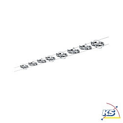 Système de corde CARDAN 8 fois GU5,3, chrome, chromé mat gradable