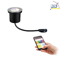PLUG & SHINE ZigBee LED Bodeneinbauleuchte, IP65, 24V, 3.6W RGB/W 350lm 93°, dimmbar