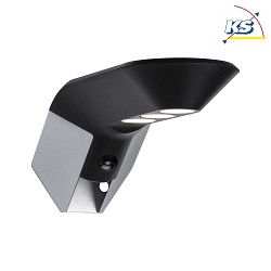 Outdoor LED Solar Wall luminaire SOLEY, ZigBee controllable, IP44, 1W 3000K 30lm, anthracite