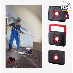 battery spot MULTI LED with accumulator, with USB charging function IP65, red, black dimmable