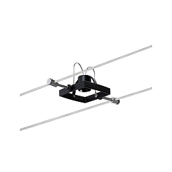 Wire system Spot MAC II, 7x7cm, 12V, GU5.3 max 10W, black matt