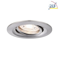 Luce da incasso NOVA MINI LED girevole IP23, ferro spazzolato  4W 310lm 2700K 38 38 CRI >80