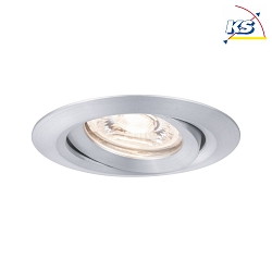 LED Recessed luminaire NOVA MINI with Module COIN, swivelling, 4W 2700K 310lm, alu turned