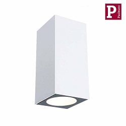 outdoor wall luminaire FLAME LED up / down, large, square IP44, white aluminum 