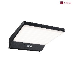 Lampe murale solaire RONAS avec dtecteur de mouvement IP44, gris fonc 