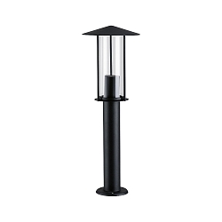 Outdoor Pollerleuchte CLASSIC, 50cm, IP44, 230V, E27 max. 15W (exkl.). Metall / Glas, Metall dunkelgrau
