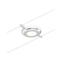 wire luminaire ROUNDMAC LED, chrome, white matt 