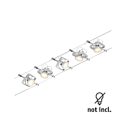 wire system MAC II 5-fold GU5,3, chrome matt 
