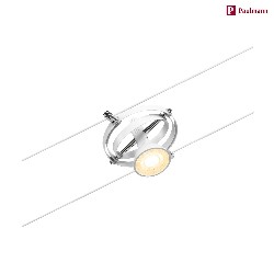 wire luminaire CARDAN GU5,3, chrome, white matt 
