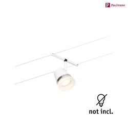 wire luminaire WIRE SYSTEMS DC CONE GU5,3, chrome, white matt 