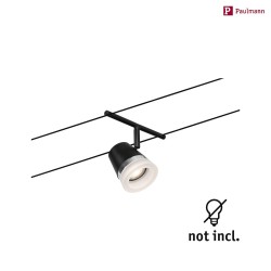 Luce a corda WIRE SYSTEMS DC CONE GU5,3, Cromo, Nero opaco 