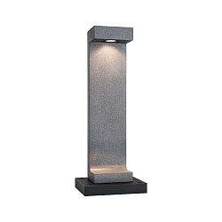 Paletto luminoso CONCREA BOLLARD STRAIGHT dritto IP65, Pietra arenaria, Nero 