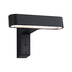Luminaire mural ITO horizontal, avec dtecteur de mouvement IP44, anthrazit 