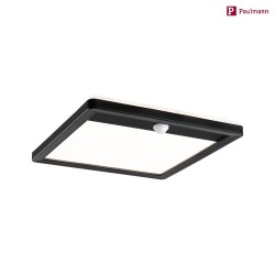 Outdoor LED Panel LAMINA PIR, IP44, mit Bewegungsmelder, Eckig, 25x25cm, 230V, 15W 3000K 950lm, wei, Schwarz