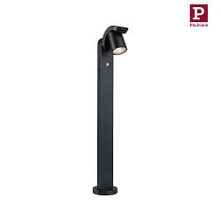 bollard lamp CUFF PIR with sensor IP44, anthracite, transparent 
