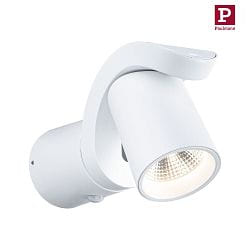 outdoor wall luminaire CUFF PIR with sensor IP44, transparent, white 