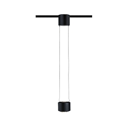 Luci a sospesione URAIL ALDAN LED su / gi, con ottica a lente, Nero opaco dimmerabile