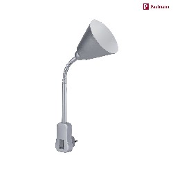 reading lamp JUNUS FLEXARM LED with switch E14 IP20, grey dimmable
